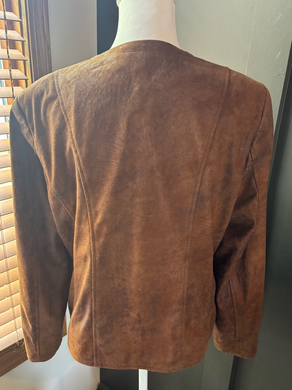 Reba Brown Faux Leather Jacket Western Embroidered Studded Boho L - Picture 12 of 14